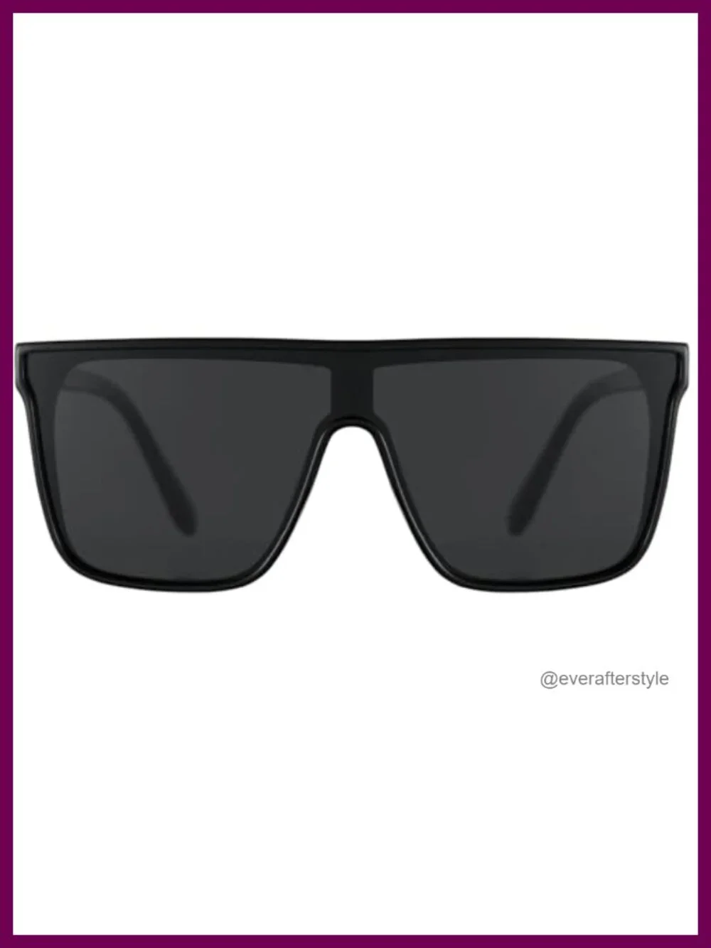 Polarized Oversized Square Sunglasses UV400 Plastic Frame